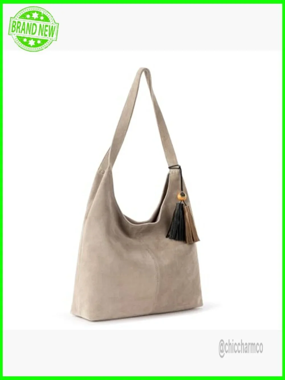 Large Leather Hobo Bag with Double Shoulder Straps for Everyday & Travel